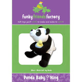 Funky Friends Soft Toy Pattern - Panda Baby Ning