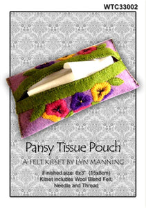 Felt Kit - Pansy Tissue Pouch