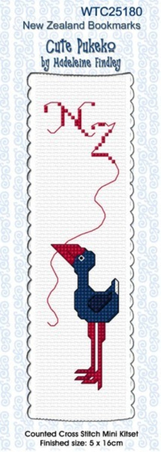 CraftCo Cross-stitch bookmark kit - Cute Pukeko