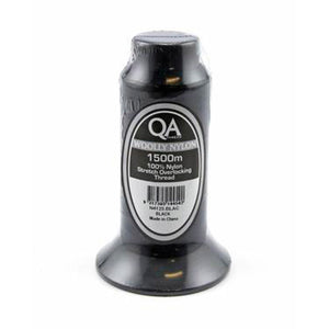 QA Wooly Nylon Thread - 1500 metres in Black