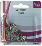 Safety Pins - Nickel or Gold - Various sizes