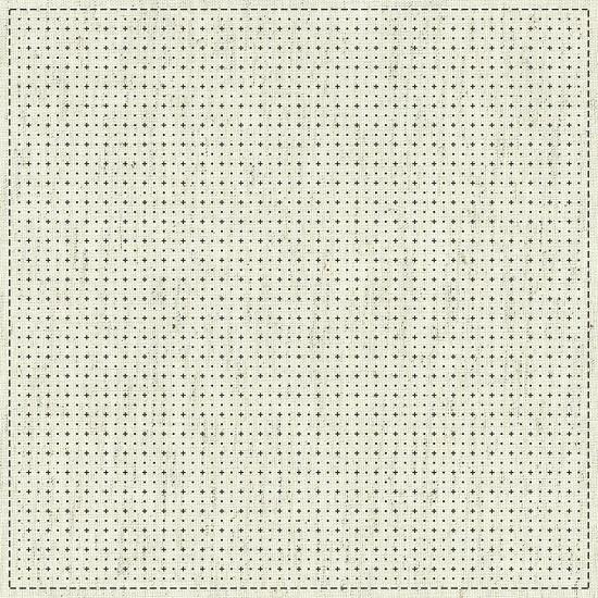 Pre-printed Sashiko cloth panel with a Hitome-Zashi Oblique Grid pattern in natural greige-off-white color.