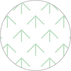 Daruma - Pre-printed Sashiko Fabric in Bamboo Stitch design on White Background