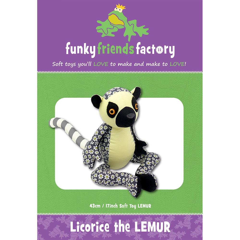 Funky Friends Soft Toy Pattern - Licorice the Lemur