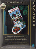 Dimensions Gold Counted Cross Stitch Kit - Christmas Stocking Snowman Gathering