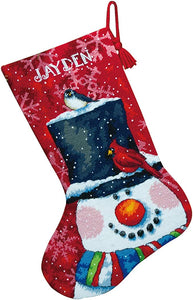 Dimensions Needlepoint Kit - Christmas Stocking Snowman and Friend