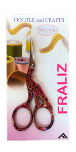 Fraliz Embroidery Scissors - Pink Flowered Stork Scissors