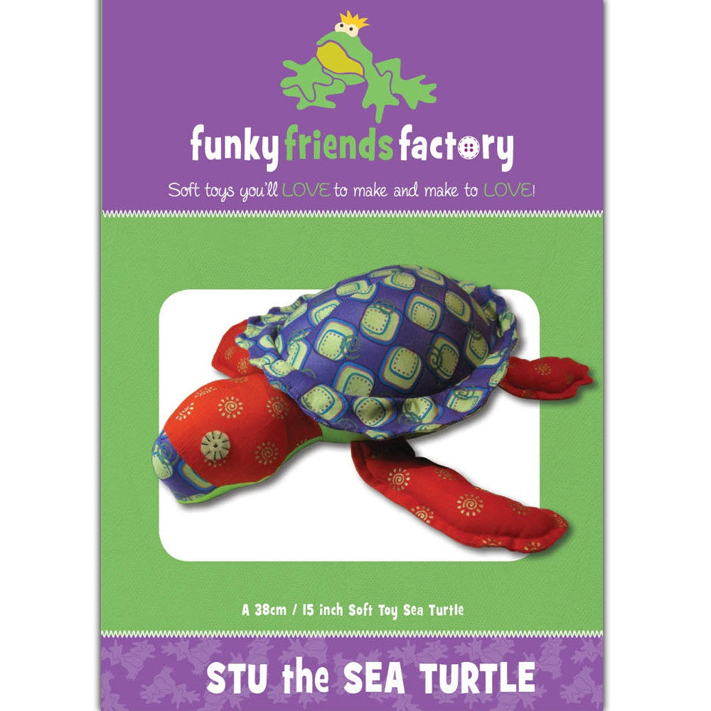 Funky Friends Soft Toy Pattern - Stu the Sea Turtle