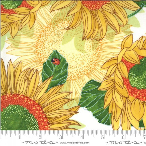 Sunflowers & Ladybugs on Cream