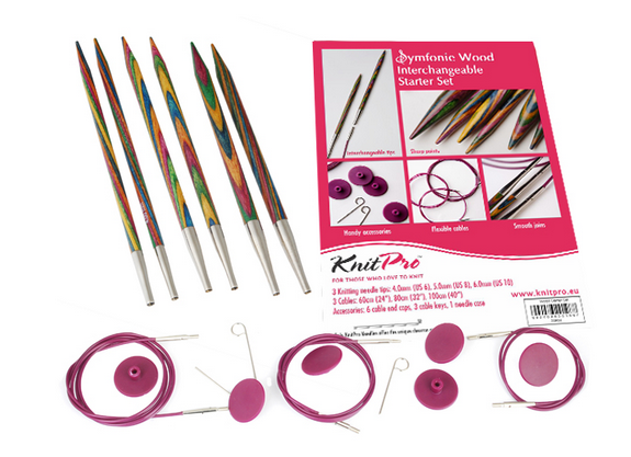 Knitpro - Symfonie Starter Set - Set of 3 Interchangeable Knitting Needle Tips