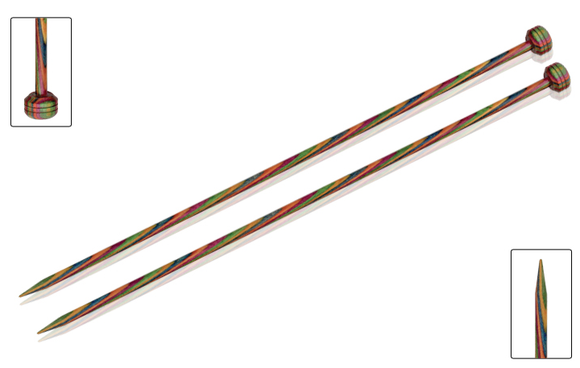 Knitpro - Symfonie Straight Knitting Needles 25cm birch