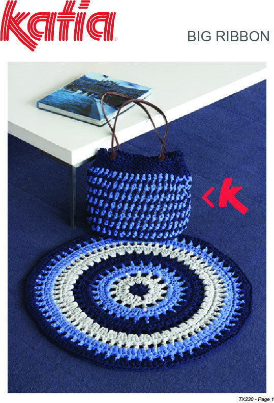 Katia TX230 - Knitted Bag & Crochet Mat in Super Chunky Yarn