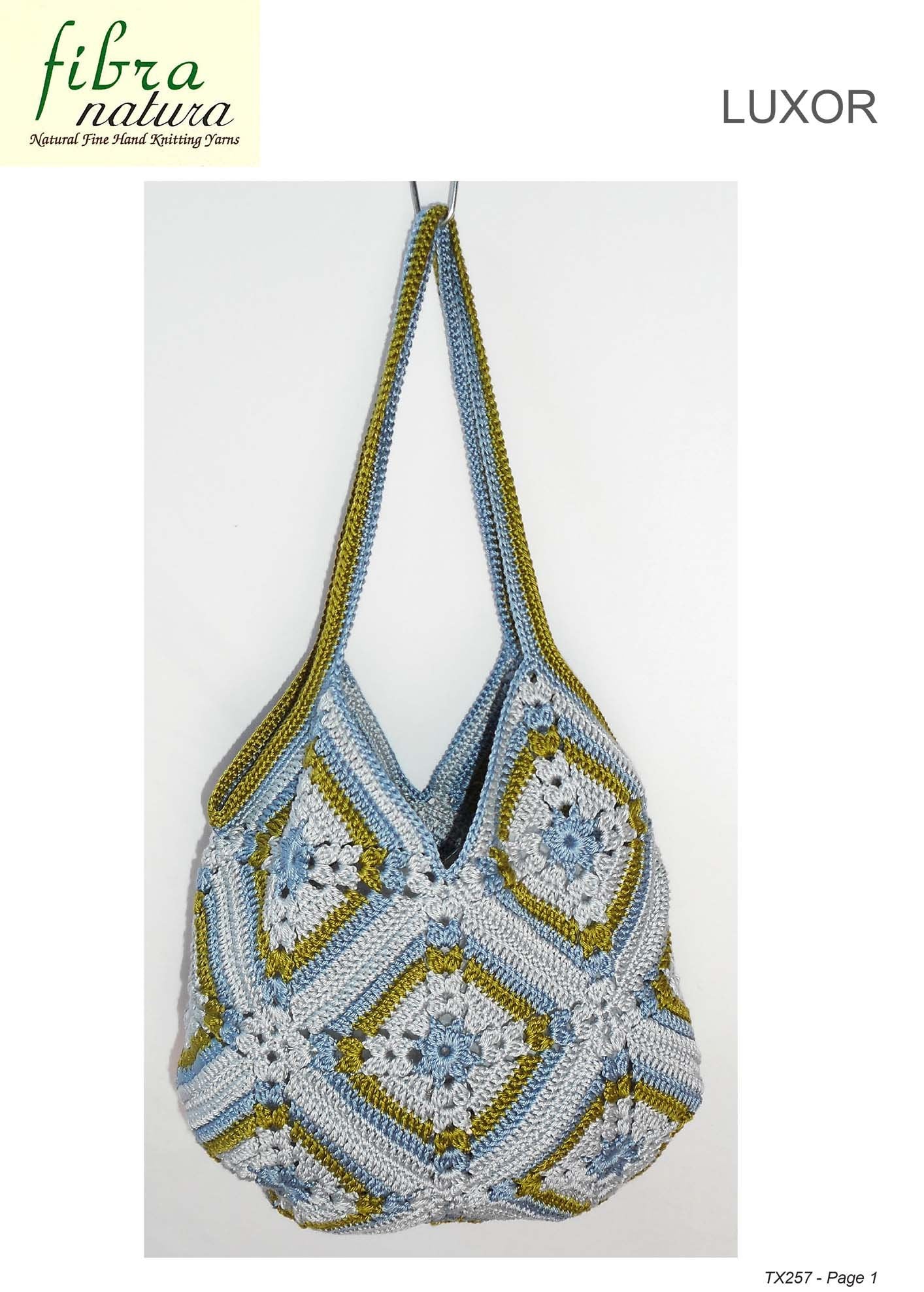 Fibra Natura TX257 - Crochet Bag in 8-ply / DK Cotton or Cotton-Blend