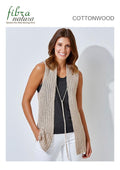Fibra Natura TX378 - Ladies Retro Vest in 8-ply / DK Cotton or Cotton-Blend