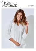 Bellissimo Amalfi TX538 - Ladies Ribbed Pullover with 3/4 Sleeves in 8-ply / DK