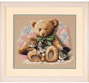 Dimensions Counted Cross Stitch Kit - Teddy and Kittens