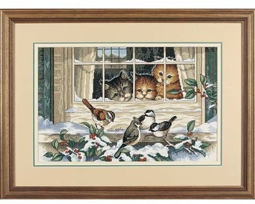 Dimensions Counted Cross Stitch Kit - Three Bird Watchers