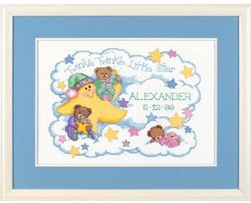 Dimensions Counted Cross Stitch Kit - Twinkle Twinkle Birth Record