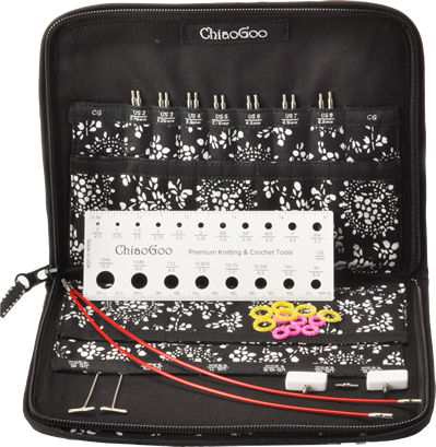 ChiaoGoo - TWIST Red Lace Stainless Steel Interchangeable Circular Needle Set of 13 tips - 10 cm length