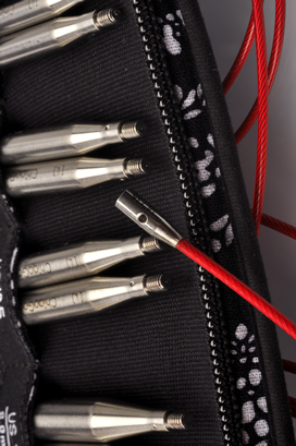 ChiaoGoo - TWIST Red Lace Stainless Steel Interchangeable Circular Needle Set of 13 tips - 10 cm length