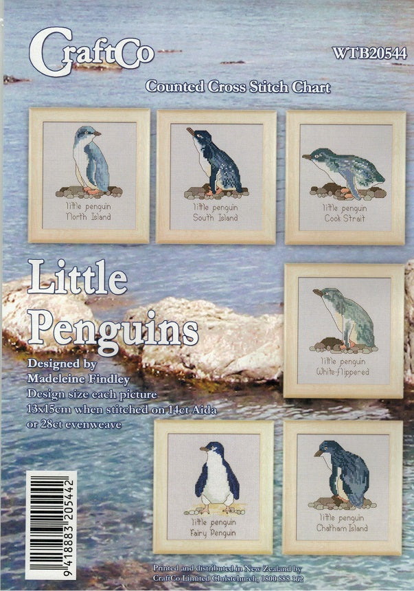CraftCo Cross-stitch chart - Little Penguins, Set of Six charts