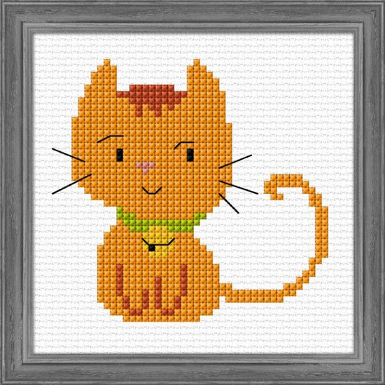 CraftCo Cross-stitch kit for children - Ginger Kitten