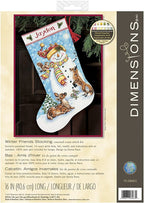 Dimensions Counted Cross Stitch Kit - Christmas Stocking Winter Friends