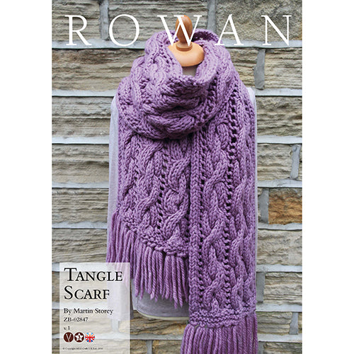 Rowan Knitting Pattern - Tangle Cabled Scarf by Martin Storey using Rowan Big Wool