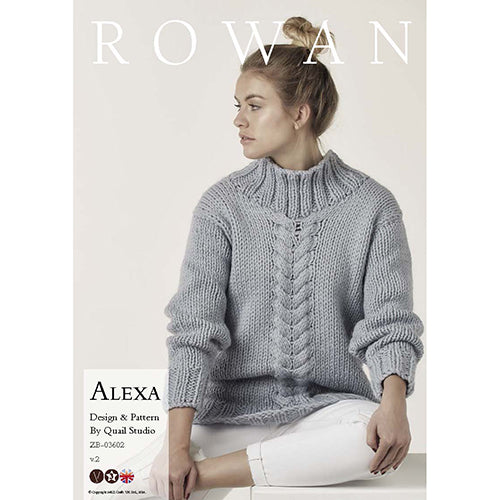 Rowan Knitting Pattern - Alexa Oversized Pullover with Ribbed Neck by Quail Studio using Rowan Big Wool