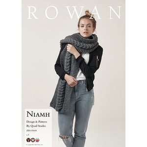 Rowan Knitting Pattern - Niamh Oversized Cabled Scarf by Quail Studio using Rowan Big Wool