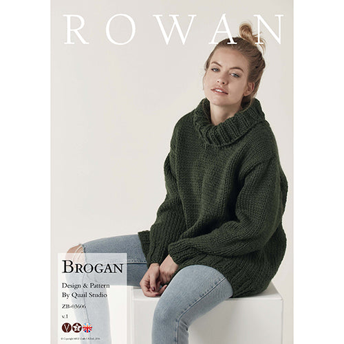 Rowan Knitting Pattern - Brogan Oversized Pullover with Cowl Neck by Quail Studio using Rowan Big Wool