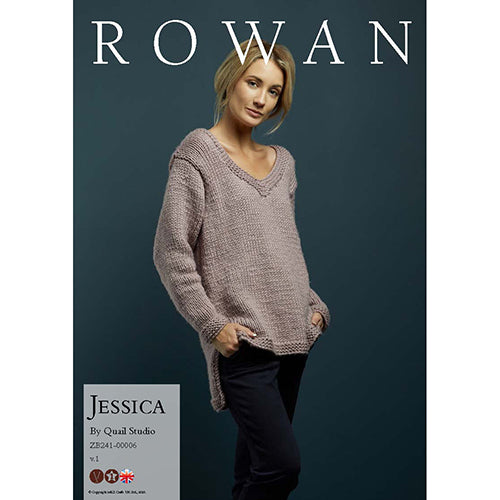 Rowan Knitting Pattern - Jessica Pullover with V-Neck by Quail Studio using Rowan Big Wool