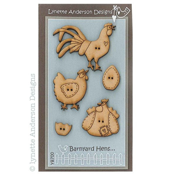 Buttons - Lynette Anderson Barnyard Chooks Button Set