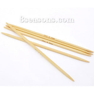 Double Point Knitting Needles - 13 cm Bamboo