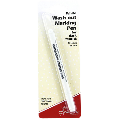 Sew Easy - White Wash out Marking Pen for Dark Fabrics