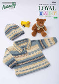 Naturally Knitting Pattern K366 - Baby's Hat & Shawl-Collared Pullover in 4-ply / Fingering for ages Newborn to 18 months