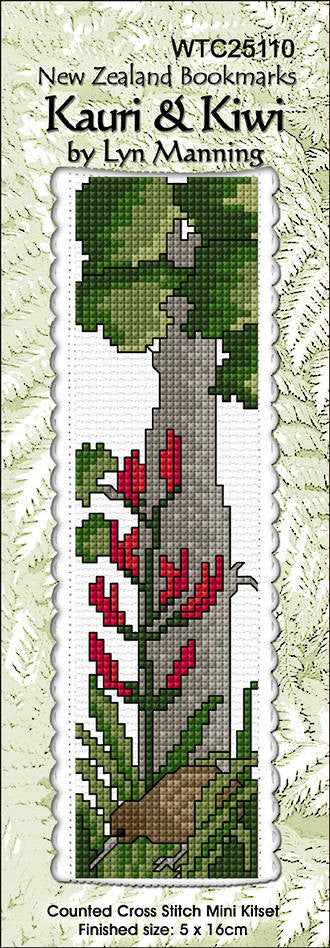 CraftCo Cross-stitch bookmark kit - Kauri and Kiwi