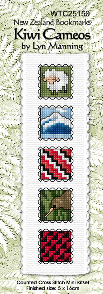 CraftCo Cross-stitch bookmark kit - Kiwi Cameos