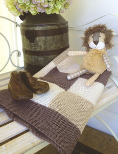 Touch Knitting Pattern 45 - Patchwork Baby Blanket in 8-ply / DK