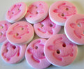 Buttons by Benji - Handmade Pink Buttons with Sea Turtles