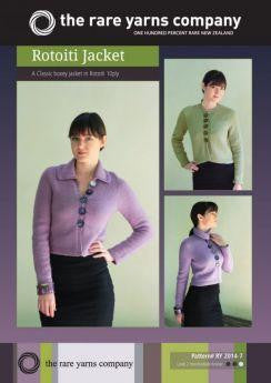 Rare Yarns Knitting Pattern - Rotoiti Jacket in 10-ply / Worsted