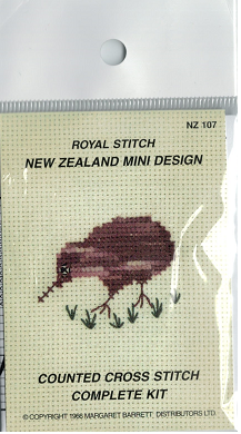 Royal Stitch Cross-stitch kit - Brown Kiwi