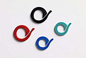 CraftCo Stitch Markers - Red, green, black and blue