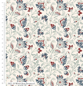 William Morris Winter Berry Collection - Brentwood on White