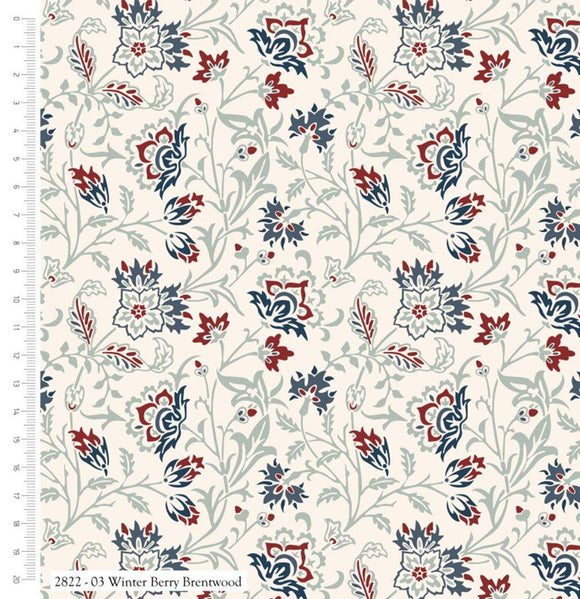 William Morris Winter Berry Collection - Brentwood on White
