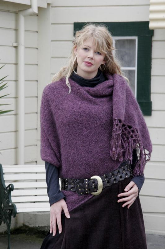 Rare Yarns Knitting Pattern - Wispy V Wrap in 12-ply / Aran weight