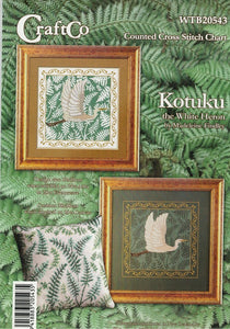 Cross-stitch chart - Set of 2 Kotuku the White Heron charts