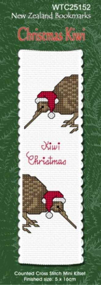 CraftCo Cross-stitch bookmark kit - Christmas Kiwi